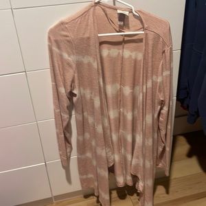 Knox Rose Light Pink tie dyed wrap sweater